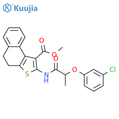 <br>methyl 2-{[2-(3-chlorophenoxy)propanoyl]amino}-4,5-dihydronaphtho[2,1-b]thi ophene-1-carboxylate structure