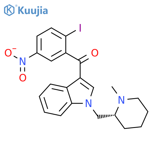 (S)-(-)-1-(N-Methyl-2-piperidinyl)methyl-3-(2-iodo-5-nitrobenzoyl)-1H-indole(S)-AM1241 structure