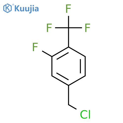 4-(chloromethyl)-2-fluoro-1-(trifluoromethyl)benzene structure