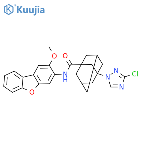 <br>3-(3-Chloro-[1,2,4]triazol-1-yl)-adamantane-1-carboxylic acid (2-methoxy-di benzofuran-3-yl)-amide structure