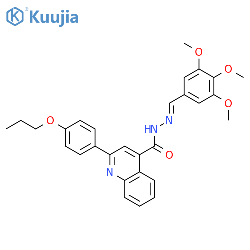 <br>2-(4-Propoxy-phenyl)-quinoline-4-carboxylic acid (3,4,5-trimethoxy-benzylid ene)-hydrazide structure