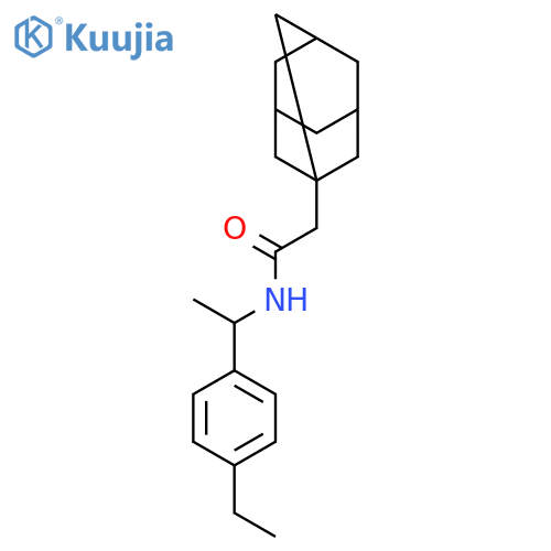 2-(1-adamantyl)-N-[1-(4-ethylphenyl)ethyl]acetamide structure