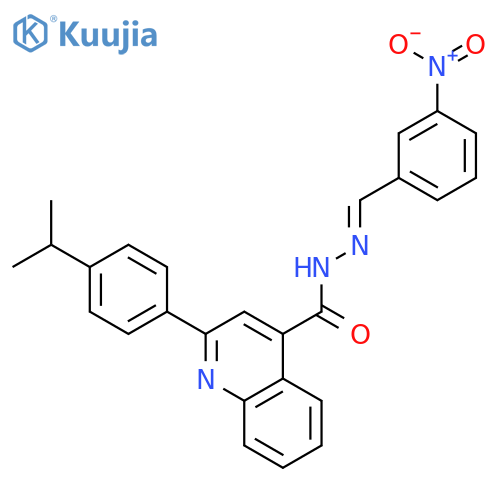 <br>2-(4-Isopropyl-phenyl)-quinoline-4-carboxylic acid [1-(3-nitro-phenyl)-meth -(E)-ylidene]-hydrazide structure