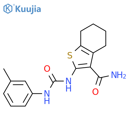 <br>2-({[(3-methylphenyl)amino]carbonyl}amino)-4,5,6,7-tetrahydro-1-benzothioph ene-3-carboxamide structure