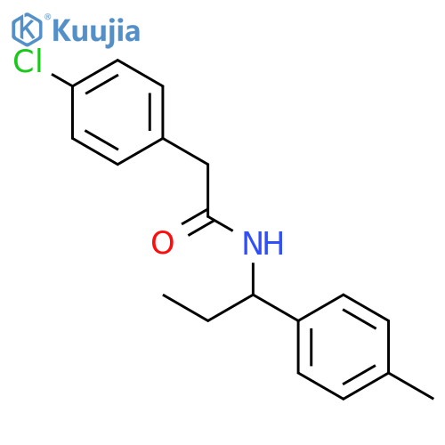 2-(4-chlorophenyl)-N-[1-(4-methylphenyl)propyl]acetamide structure