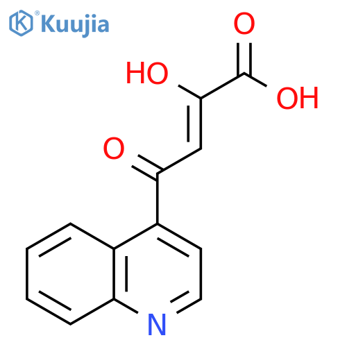 2-Butenoic acid, 2-hydroxy-4-oxo-4-(4-quinolinyl)- structure