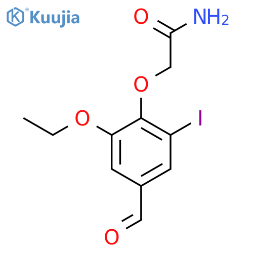 2-(2-ethoxy-4-formyl-6-iodophenoxy)acetamide structure