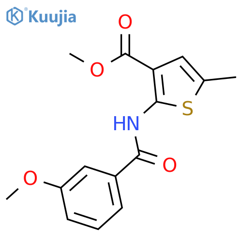methyl 2-[(3-methoxybenzoyl)amino]-5-methylthiophene-3-carboxylate structure