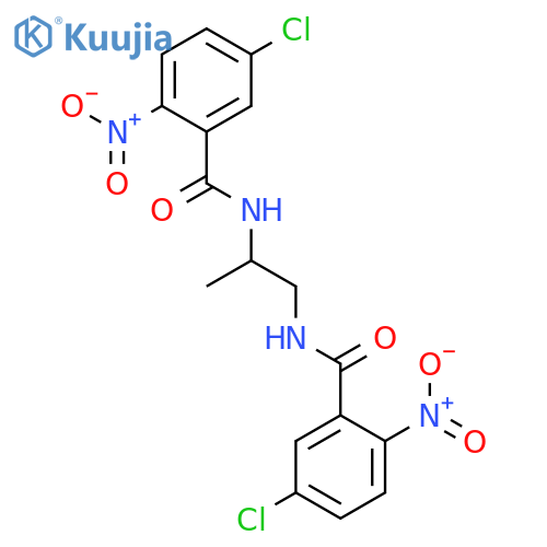 <br>5-chloro-N-[2-({5-chloro-2-nitrobenzoyl}amino)-1-methylethyl]-2-nitrobenzam ide structure