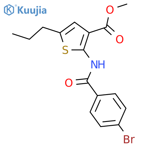 methyl 2-[(4-bromobenzoyl)amino]-5-propyl-3-thiophenecarboxylate structure