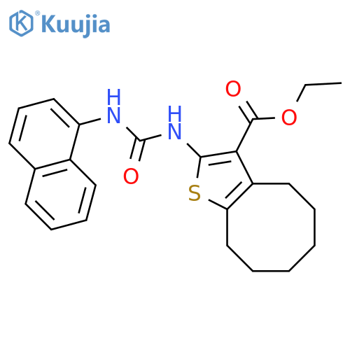 <br>ethyl 2-[(naphthalen-1-ylcarbamoyl)amino]-4,5,6,7,8,9-hexahydrocycloocta[b] thiophene-3-carboxylate structure