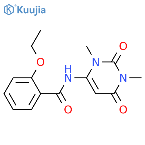 <br>N-(1,3-dimethyl-2,6-dioxo-1,2,3,6-tetrahydropyrimidin-4-yl)-2-ethoxybenzami de structure