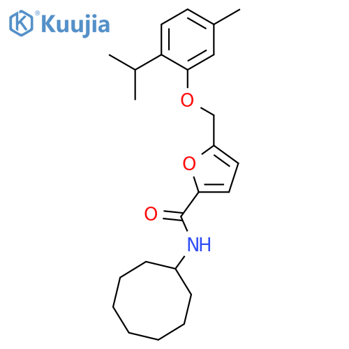 <br>5-(2-Isopropyl-5-methyl-phenoxymethyl)-furan-2-carboxylic acid cyclooctylam ide structure