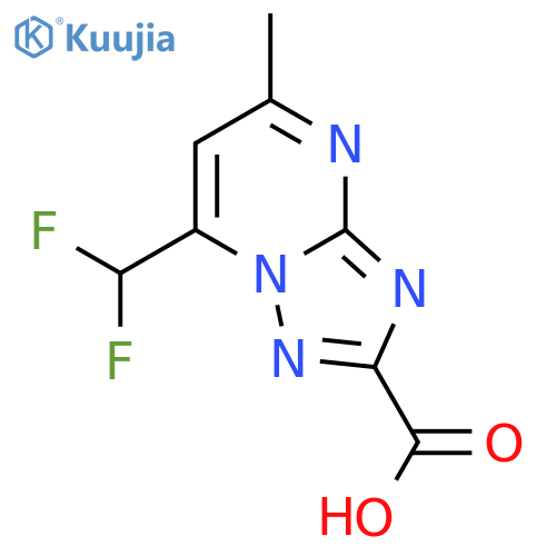 7-(Difluoromethyl)-5-methyl-[1,2,4]triazolo[1,5-a]pyrimidine-2-carboxylic acid structure