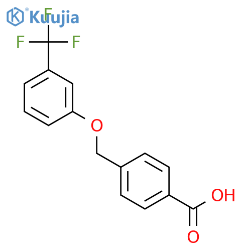 BENZOIC ACID, 4-[[3-(TRIFLUOROMETHYL)PHENOXY]METHYL]- structure