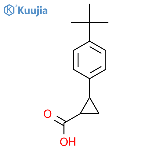 2-(4-tert-butylphenyl)cyclopropanecarboxylic Acid structure
