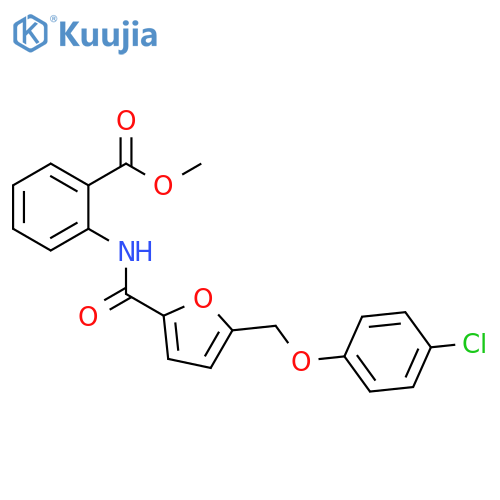 Benzoic acid, 2-[[[5-[(4-chlorophenoxy)methyl]-2-furanyl]carbonyl]amino]-, methyl ester structure