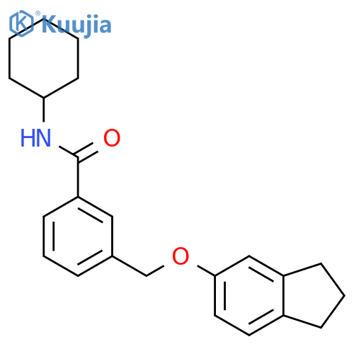 N-Cyclohexyl-3-(indan-5-yloxymethyl)-benzamide structure