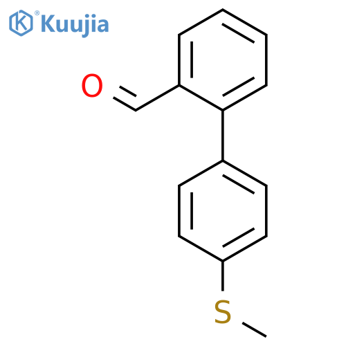 [1,1'-Biphenyl]-2-carboxaldehyde, 4'-(methylthio)- structure