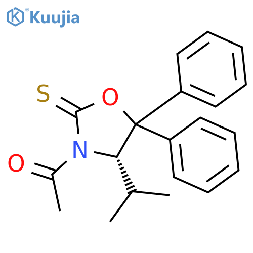2-Oxazolidinethione, 3-acetyl-4-(1-methylethyl)-5,5-diphenyl-, (4S)- structure