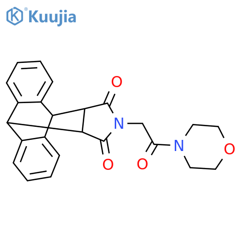 1-[2-(4-morpholinyl)-2-oxoethyl]-9,10-dihydro-9,10-[3,4]pyrrolidinoanthracene-12,14-dione structure