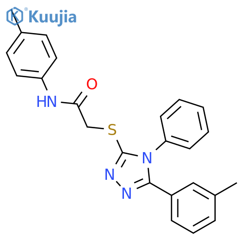 2-(4-Phenyl-5-m-tolyl-4H-[1,2,4]triazol-3-ylsulfanyl)-N-p-tolyl-acetamide structure