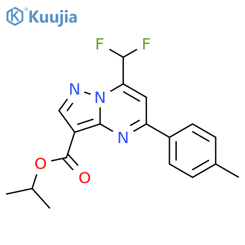 Isopropyl 7-(Difluoromethyl)-5-(4-methylphenyl)-pyrazolo1,5-apyrimidine-3-carboxylate structure