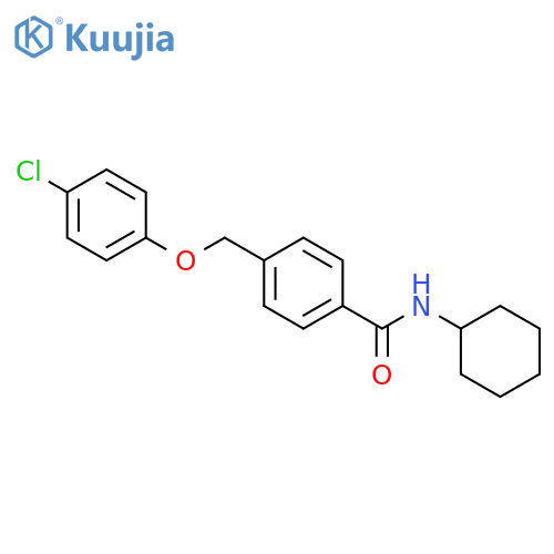 4-[(4-chlorophenoxy)methyl]-N-cyclohexylbenzamide structure