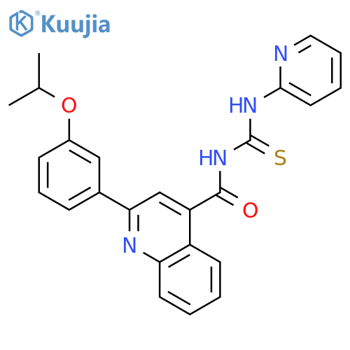 1-[2-(3-Isopropoxy-phenyl)-quinoline-4-carbonyl]-3-pyridin-2-yl-thiourea structure
