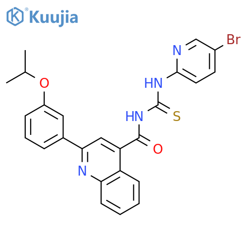 <br>1-(5-Bromo-pyridin-2-yl)-3-[2-(3-isopropoxy-phenyl)-quinoline-4-carbonyl]-t hiourea structure