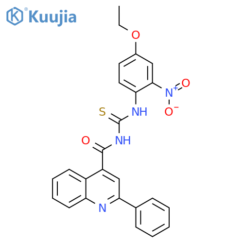 1-(4-Ethoxy-2-nitro-phenyl)-3-(2-phenyl-quinoline-4-carbonyl)-thiourea structure