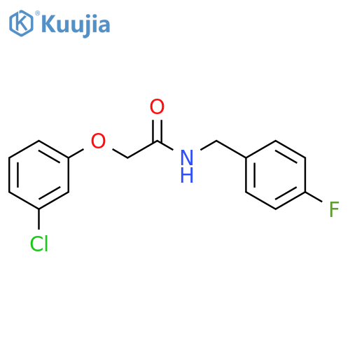 2-(3-chlorophenoxy)-N-(4-fluorobenzyl)acetamide structure