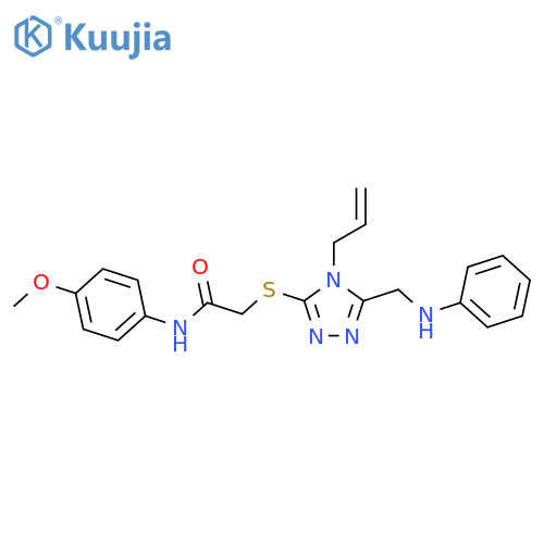 <br>2-(4-Allyl-5-phenylaminomethyl-4H-[1,2,4]triazol-3-ylsulfanyl)-N-(4-methoxy -phenyl)-acetamide structure