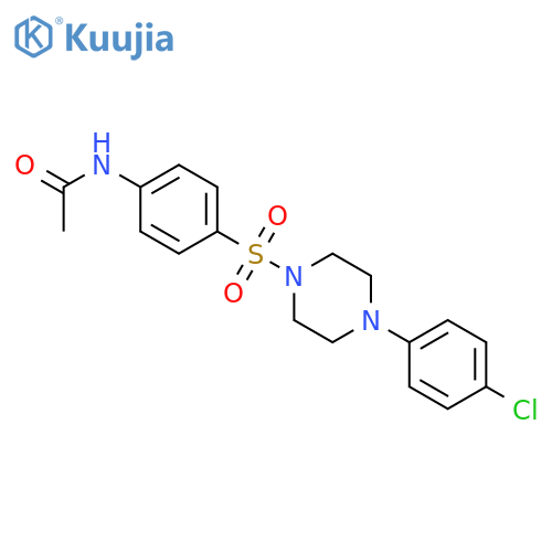 N-(4-{4-(4-chlorophenyl)piperazin-1-ylsulfonyl}phenyl)acetamide structure