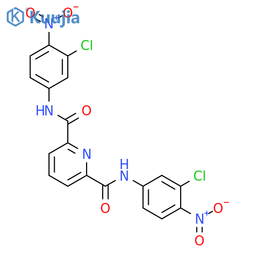 N,N'-bis(3-chloro-4-nitrophenyl)pyridine-2,6-dicarboxamide structure