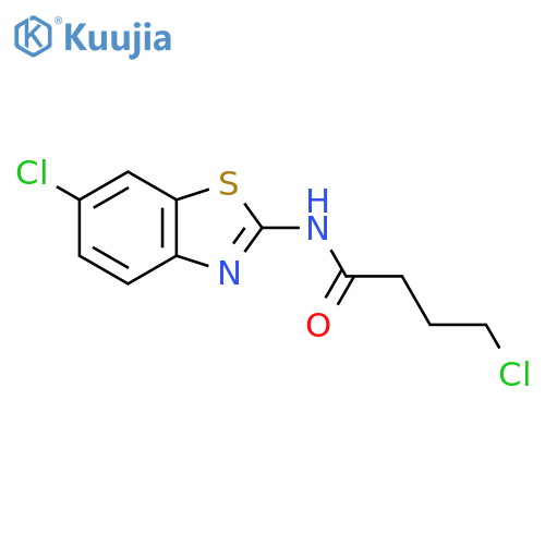 4-Chloro-N-(6-chloro-1,3-benzothiazol-2-yl)butanamide structure