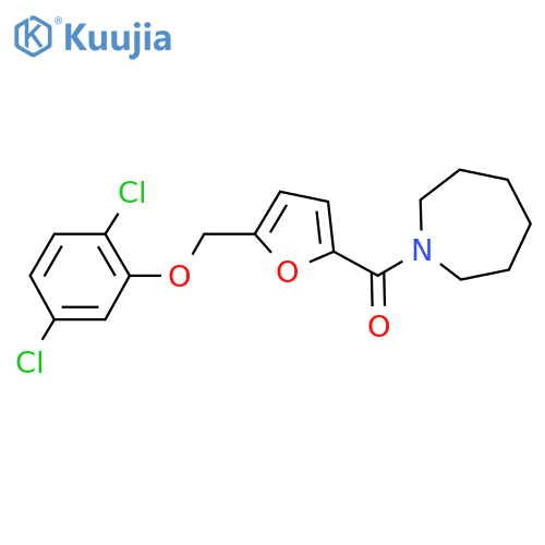 1-{5-[(2,5-dichlorophenoxy)methyl]-2-furoyl}azepane structure