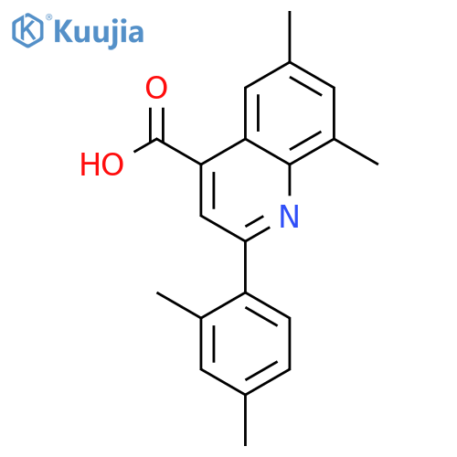 2-(2,4-Dimethylphenyl)-6,8-dimethylquinoline-4-carboxylic acid structure