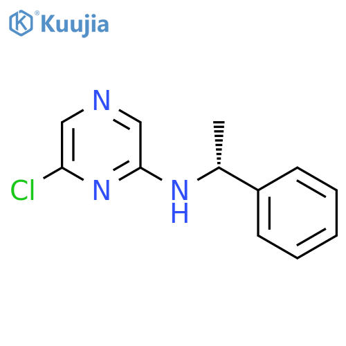 2-Pyrazinamine, 6-chloro-N-[(1R)-1-phenylethyl]- structure