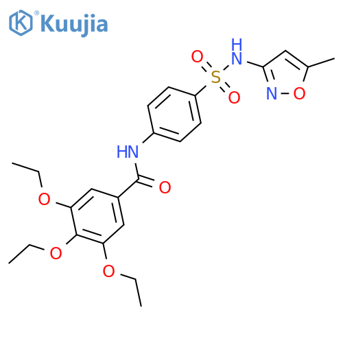 3,4,5-triethoxy-N-{4-(5-methyl-1,2-oxazol-3-yl)sulfamoylphenyl}benzamide structure