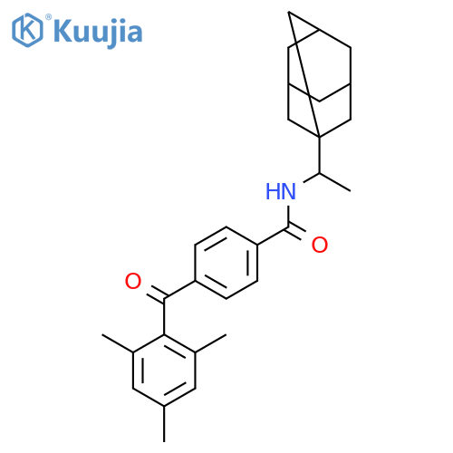 N-(1-Adamantan-1-yl-ethyl)-4-(2,4,6-trimethyl-benzoyl)-benzamide structure