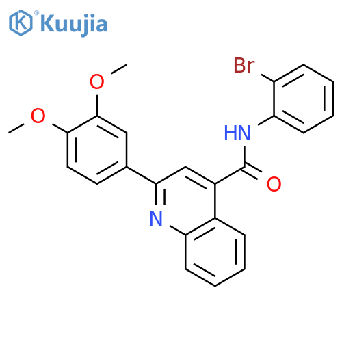 N-(2-bromophenyl)-2-(3,4-dimethoxyphenyl)-4-quinolinecarboxamide structure