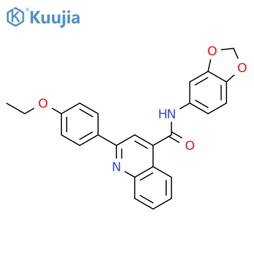 2-(4-Ethoxy-phenyl)-quinoline-4-carboxylic acid benzo[1,3]dioxol-5-ylamide structure