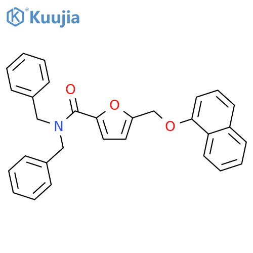 5-(Naphthalen-1-yloxymethyl)-furan-2-carboxylic acid dibenzylamide structure