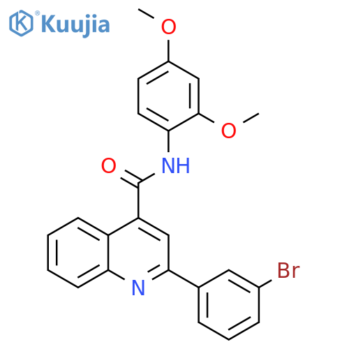 2-(3-bromophenyl)-N-(2,4-dimethoxyphenyl)-4-quinolinecarboxamide structure