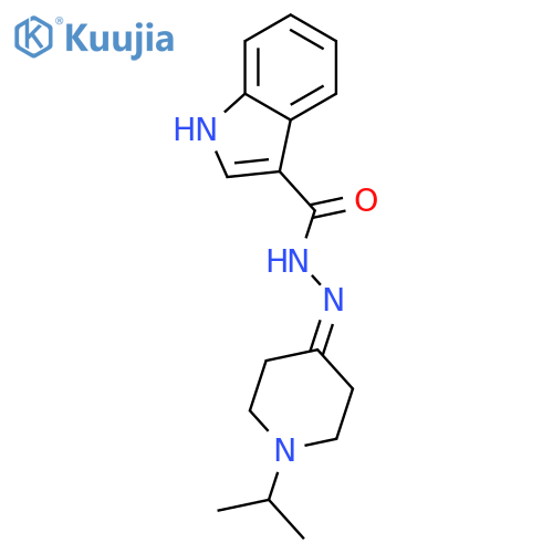 N'-(1-isopropyl-4-piperidinylidene)-1H-indole-3-carbohydrazide structure