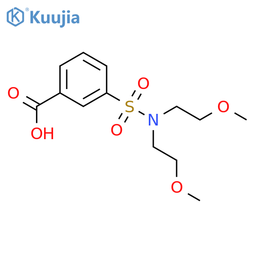 3-bis(2-methoxyethyl)sulfamoylbenzoic acid structure