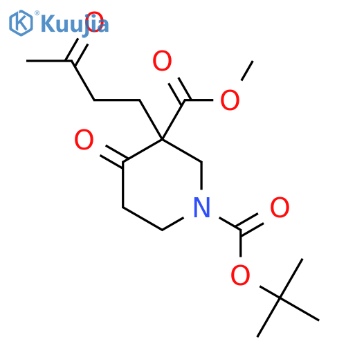 1-Tert-butyl 3-methyl 4-oxo-3-(3-oxobutyl)piperidine-1,3-dicarboxylate structure