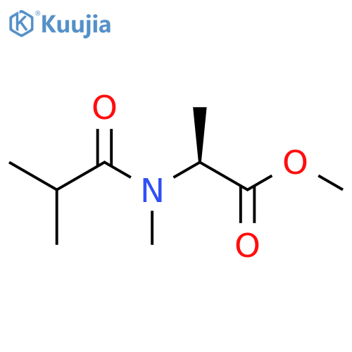Alanine, N-methyl-N-(2-methyl-1-oxopropyl)-, methyl ester; structure