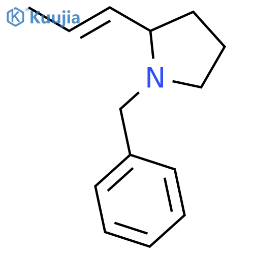 Pyrrolidine, 1-(phenylmethyl)-2-(1E)-1-propen-1-yl- structure